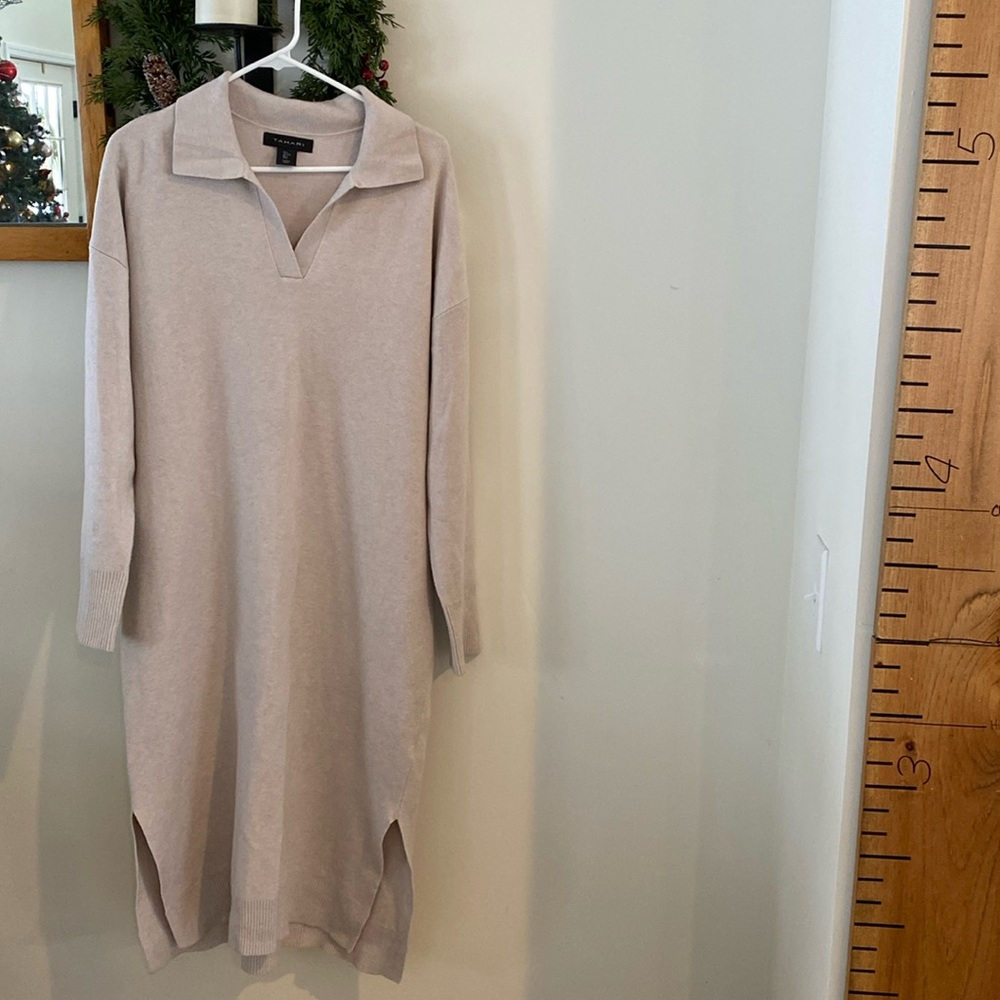 Cream sweater dress